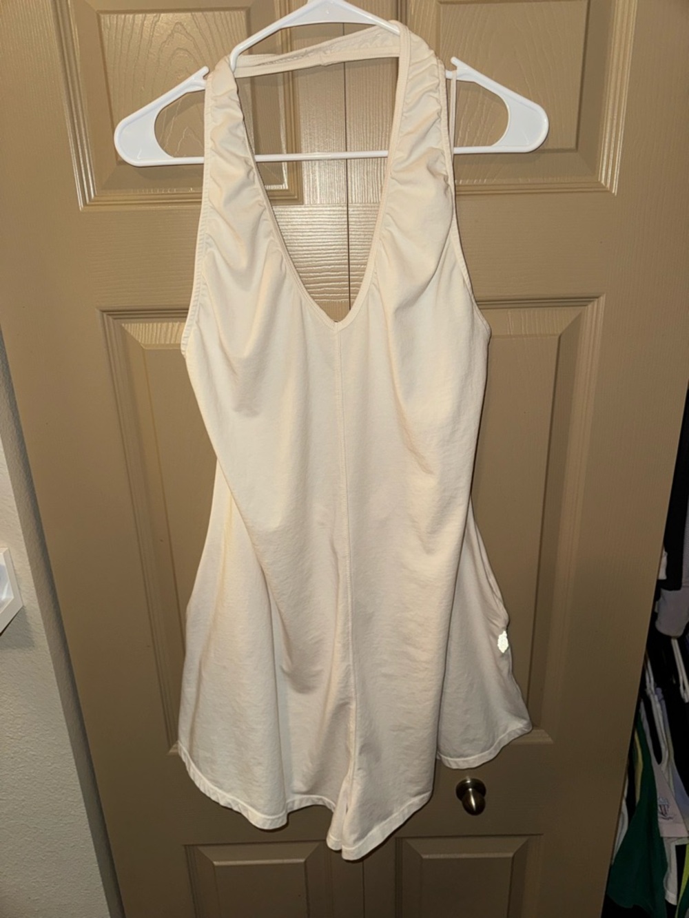 FP Movement by Free People Hot Shot Romper in the color Tofu (Size XL)